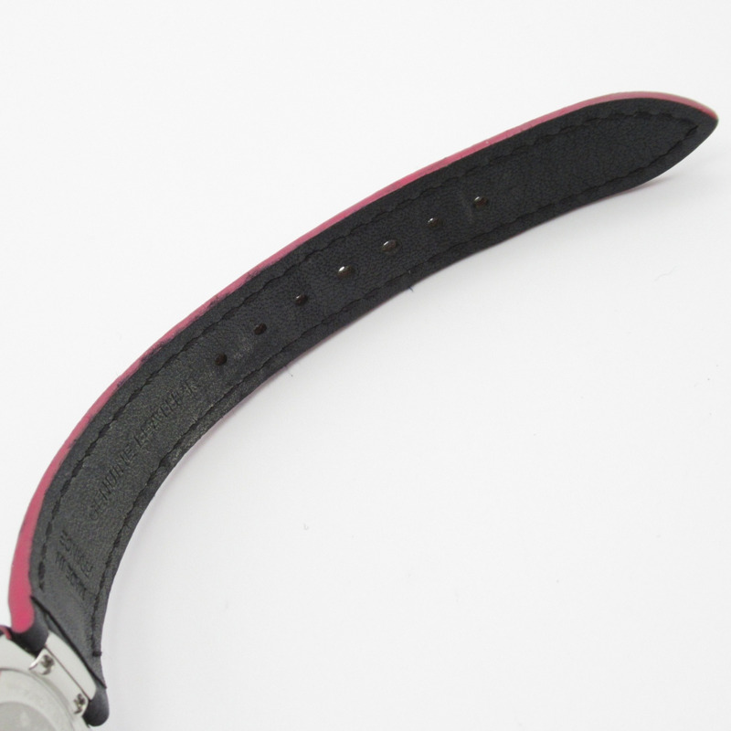 路易威登 Fifty Five 女士腕錶，不鏽鋼錶殼配皮錶帶，銀色，Q6J04-14