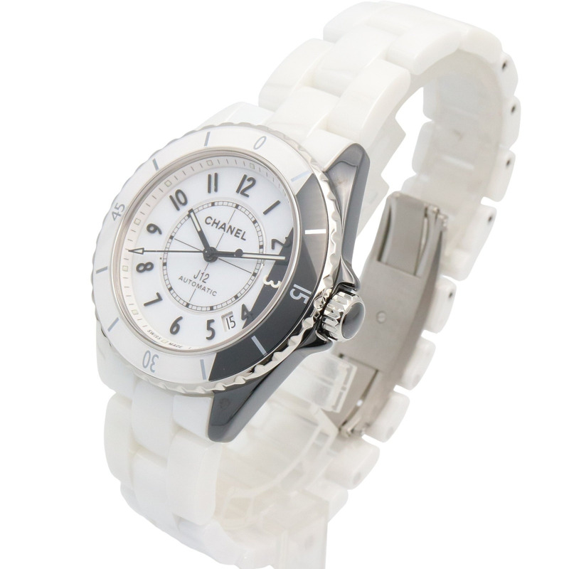 香奈兒 J12 Paradox 12.1 機芯陶瓷男士腕錶，白色/黑色，H6515-1