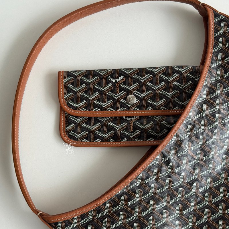 98新🫰🏻Goyard 戈雅 Hobo 黑棕-4