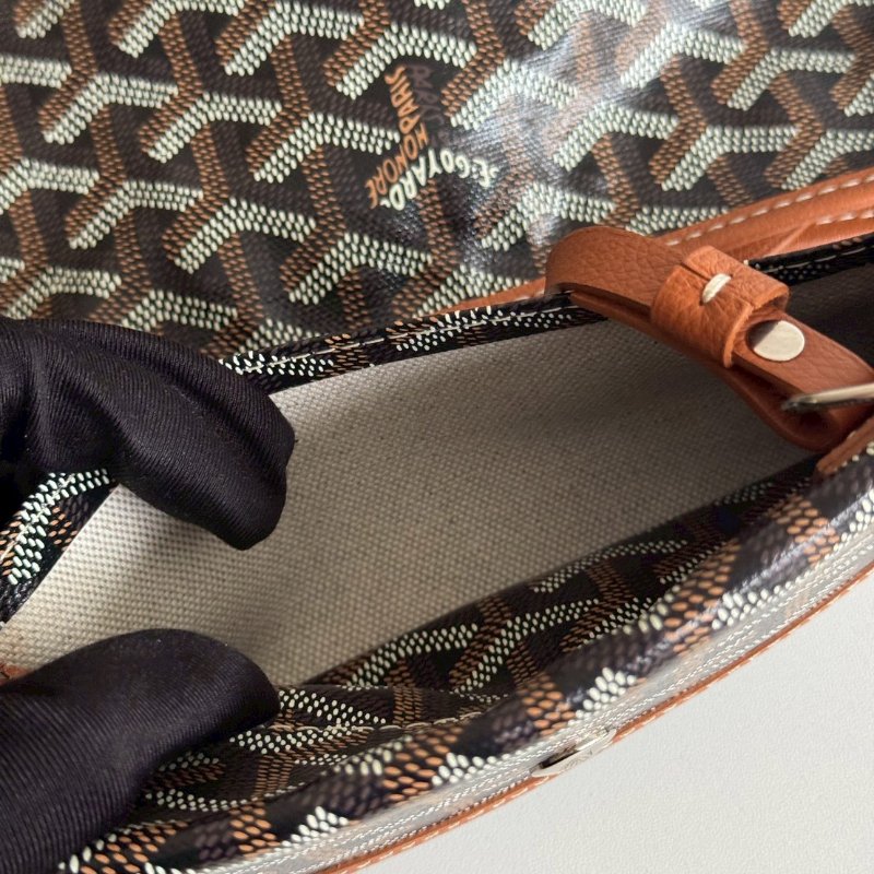 98新🫰🏻Goyard 戈雅 Hobo 黑棕-9
