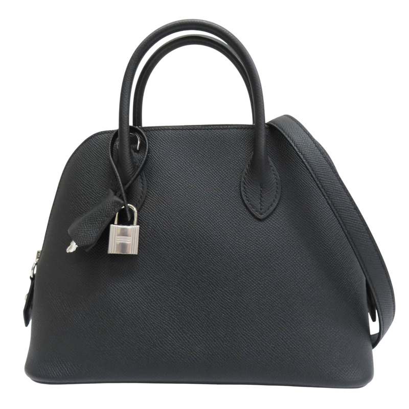 黑色 Epsom牛皮 Boilde 1923 25 柏莉包 两用包 U刻 銀釦【HERMES 愛馬仕】 U刻印/BK/PHW-0