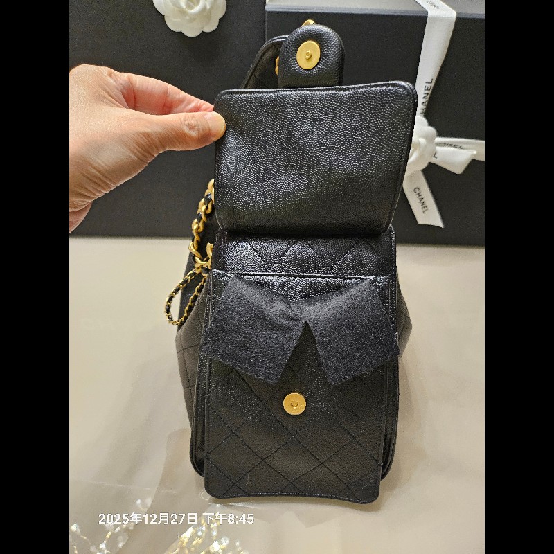 Chanel全新荔枝紋25包小號-4