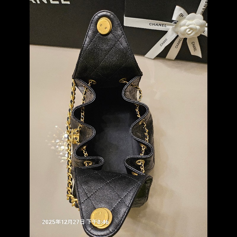 Chanel全新荔枝紋25包小號-7