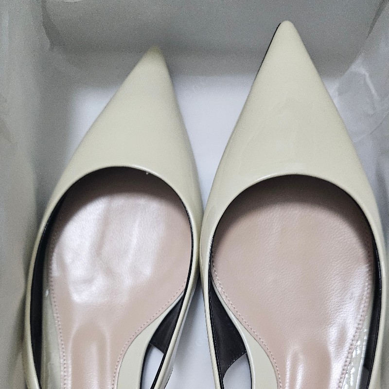 Gucci slingback gucci logo 鏈條尖頭平底鞋 全新36碼-7