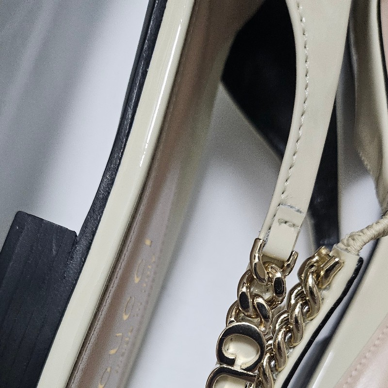 Gucci slingback gucci logo 鏈條尖頭平底鞋 全新36碼-12