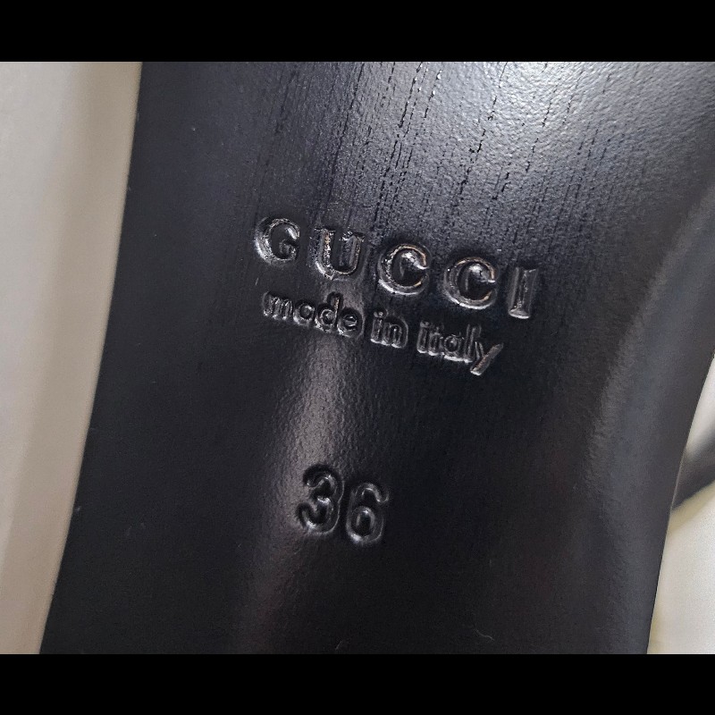 Gucci slingback gucci logo 鏈條尖頭平底鞋 全新36碼-12