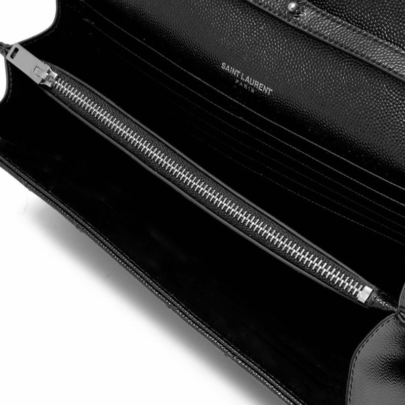 SAINT LAURENT 絎縫單肩包 377828 BOW02 1000-4