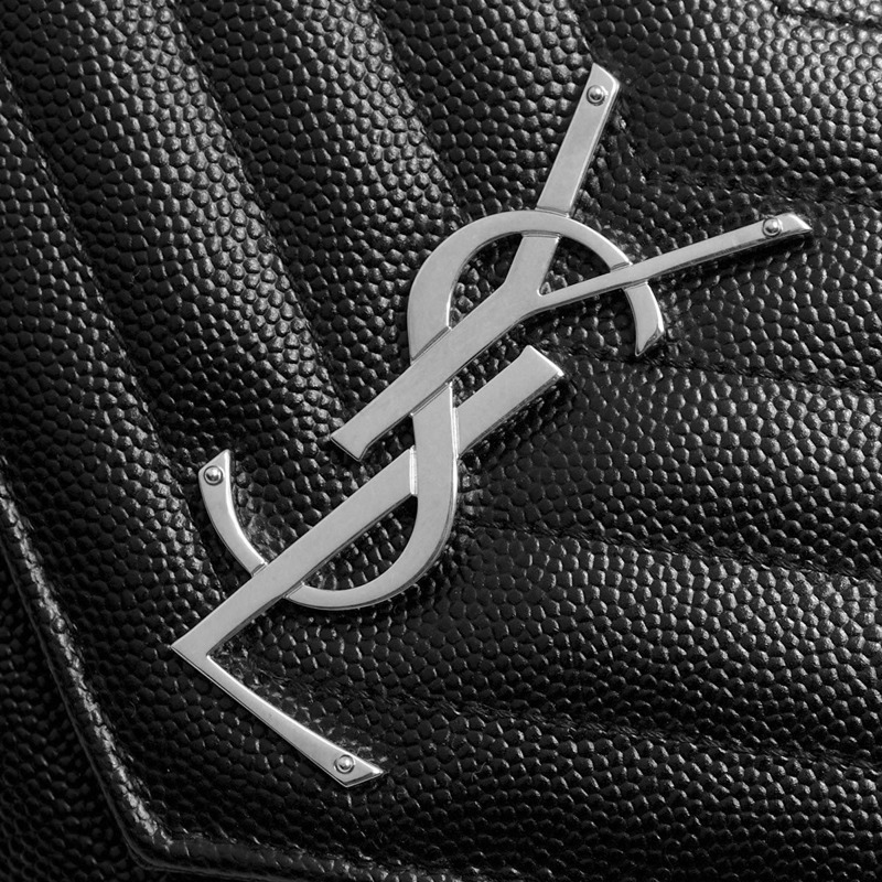 SAINT LAURENT 絎縫單肩包 377828 BOW02 1000-6