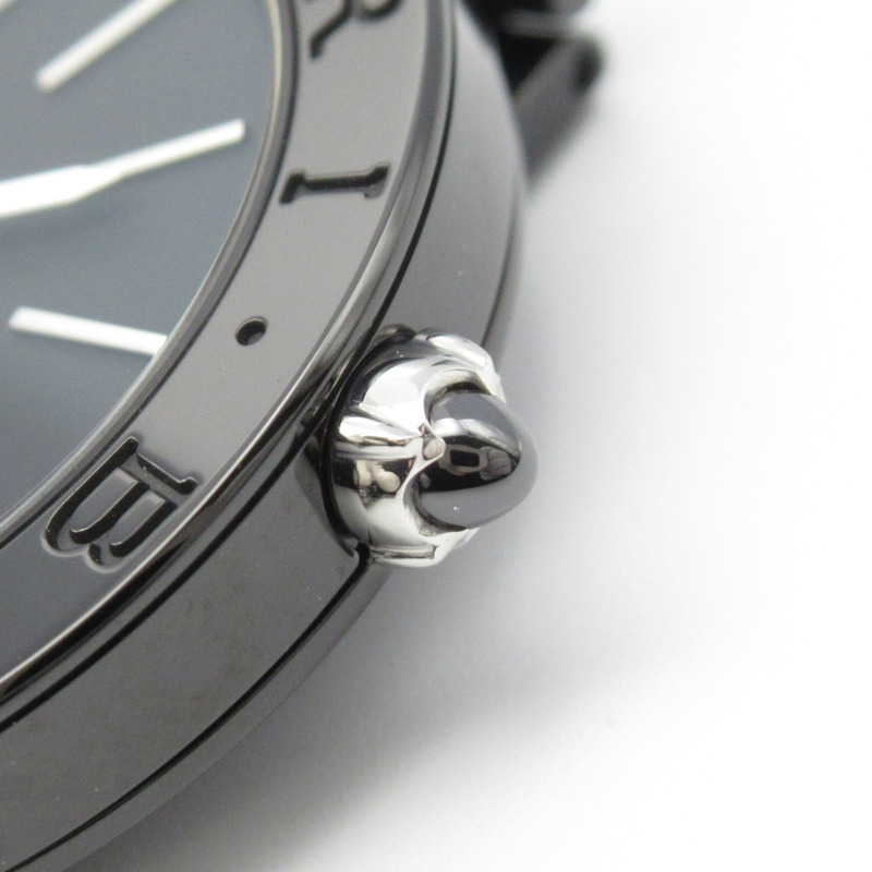 寶格麗女士腕錶，精鋼錶殼，黑色DLC塗層，黑色，BB33S-5