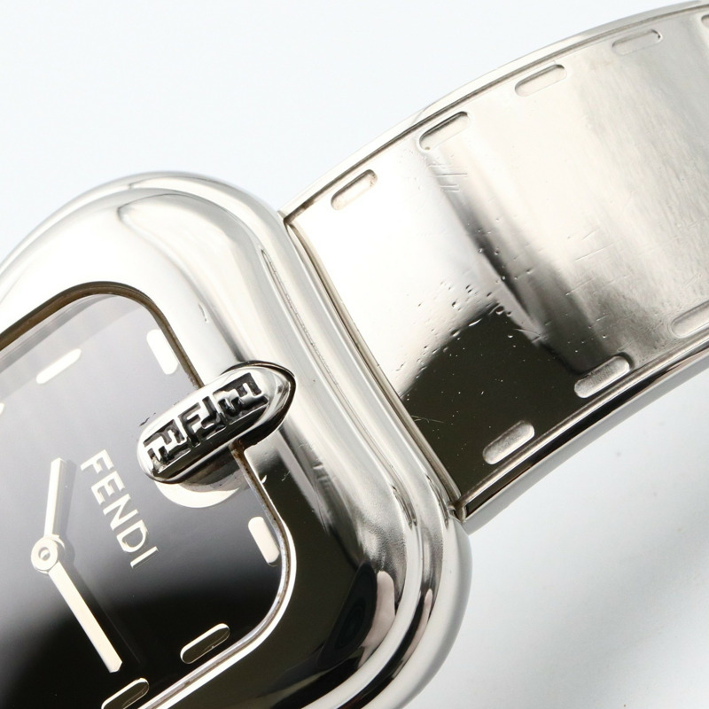 芬迪 (Fendi) 扣環圖案腕錶，不鏽鋼材質，女士款，黑色，3800克-11