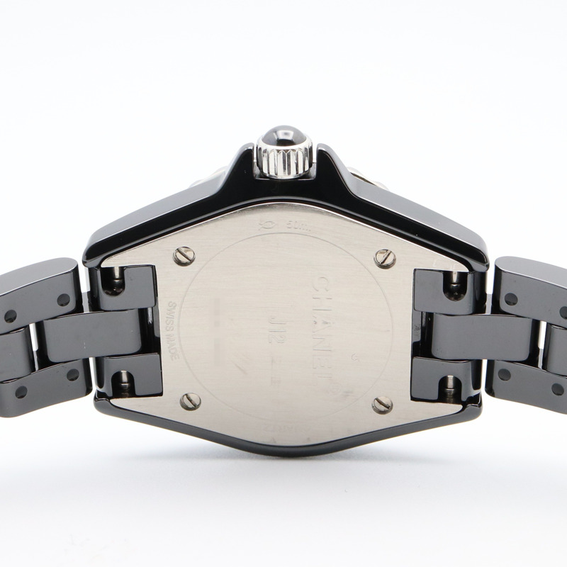 香奈兒 J12 女士黑色陶瓷腕錶，黑色，H4196-4