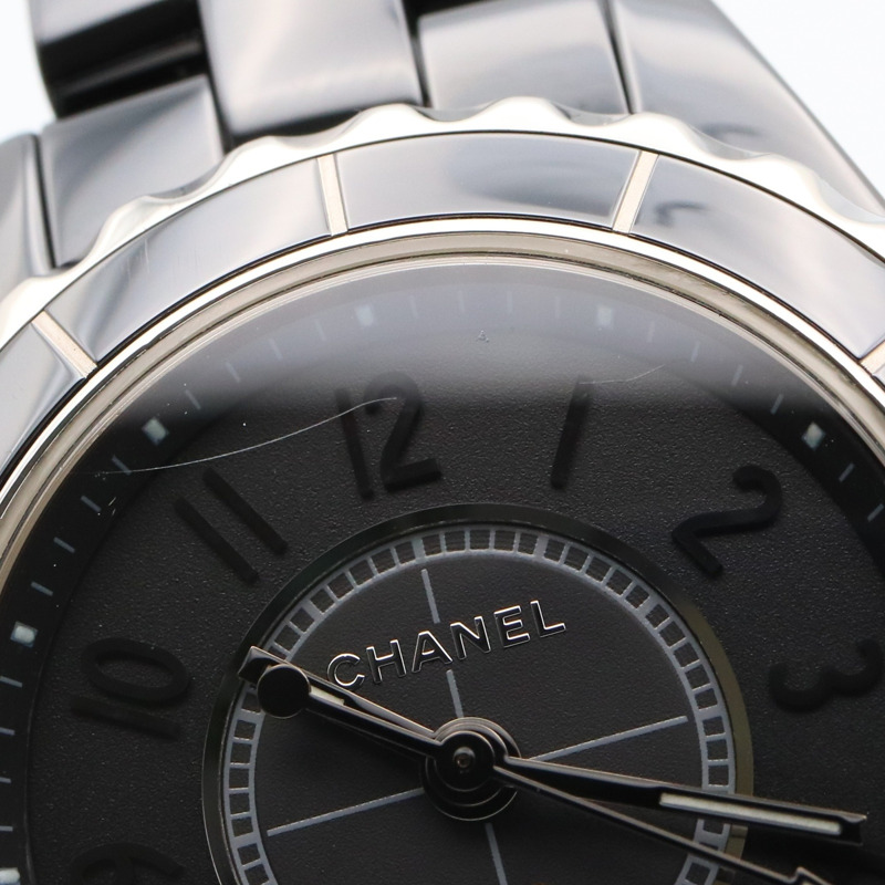 香奈兒 J12 女士黑色陶瓷腕錶，黑色，H4196-8