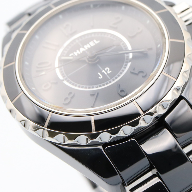 香奈兒 J12 女士黑色陶瓷腕錶，黑色，H4196-10