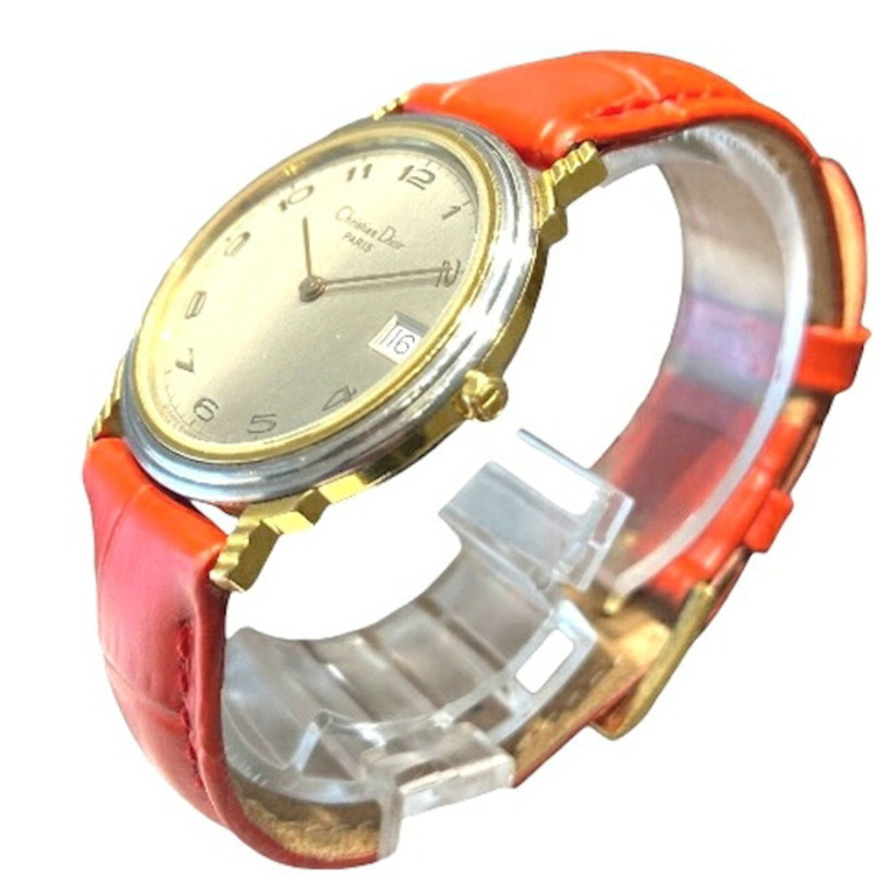 Dior 45.12.02 石英香檳金錶盤女錶-1