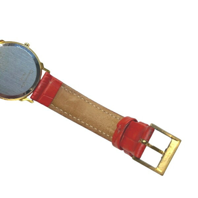 Dior 45.12.02 石英香檳金錶盤女錶-8