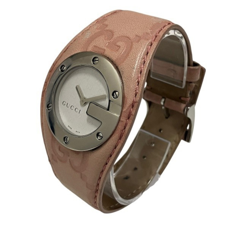 Gucci G Bandeau 104 石英 Guccissima 女士真皮腕錶-1