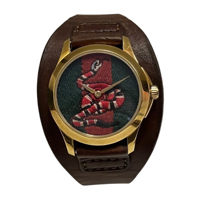 Gucci G-Timeless 126.4 YA126483 石英蛇紋男士腕錶-0