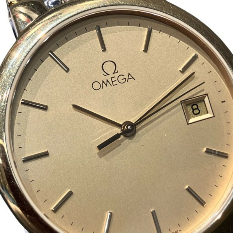 歐米茄碟飛系列1430石英腕錶，金色錶盤，男款-3