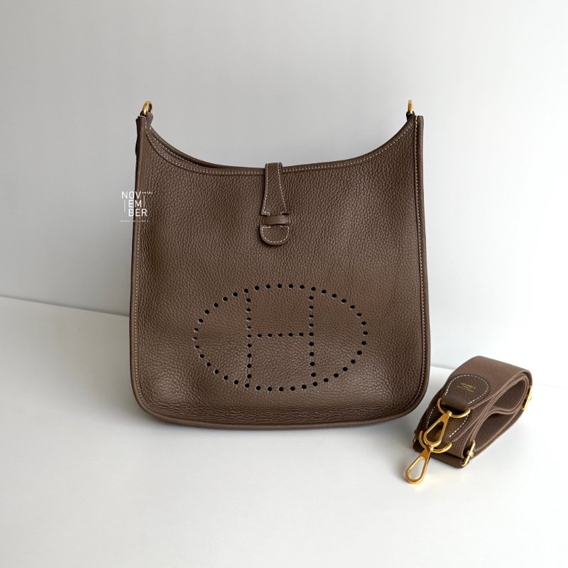 98新🫰🏻Hermès 愛馬仕 Evelyne 29 大象灰金釦-0