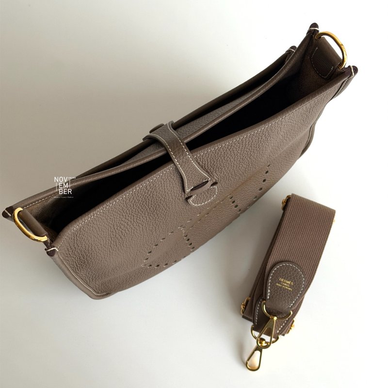 98新🫰🏻Hermès 愛馬仕 Evelyne 29 大象灰金釦-2