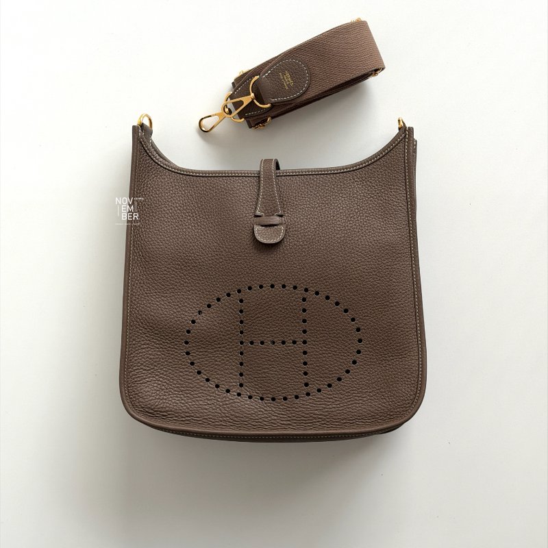 98新🫰🏻Hermès 愛馬仕 Evelyne 29 大象灰金釦-5