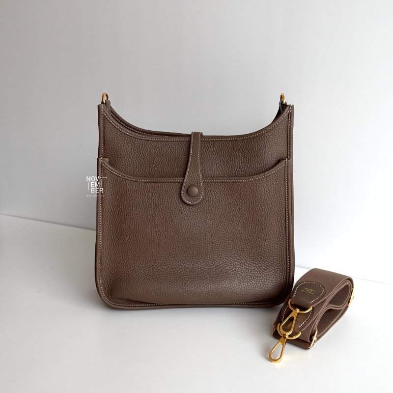 98新🫰🏻Hermès 愛馬仕 Evelyne 29 大象灰金釦-6