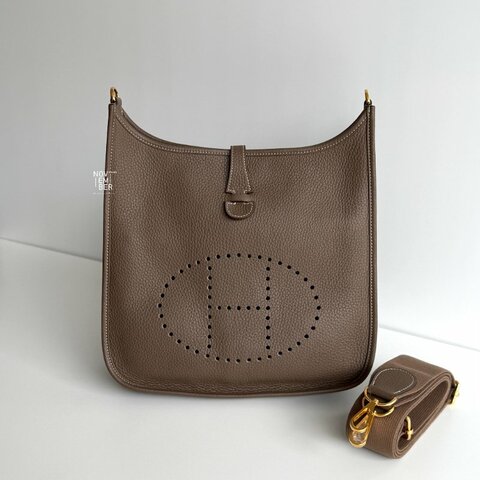 99新🆕Hermès 愛馬仕 Evelyne 29 大象灰金釦