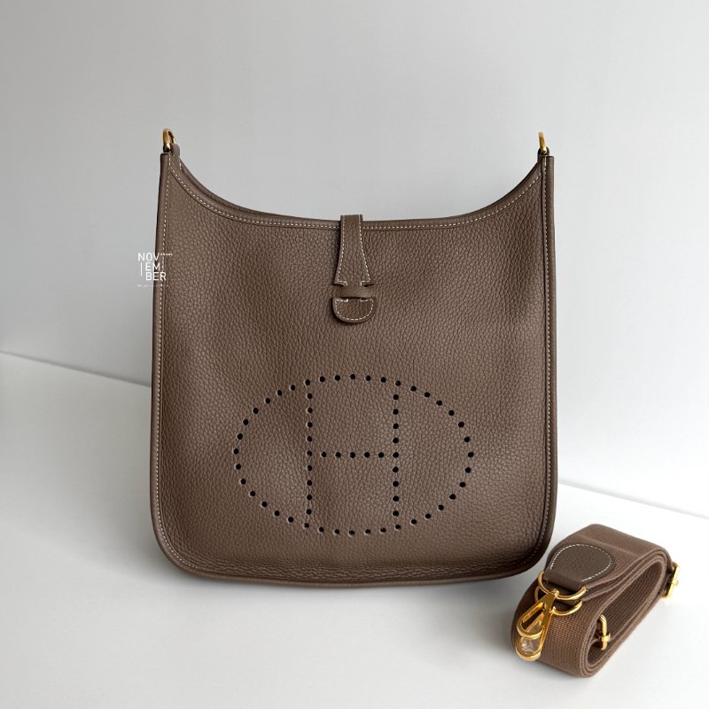 99新🆕Hermès 愛馬仕 Evelyne 29 大象灰金釦-0