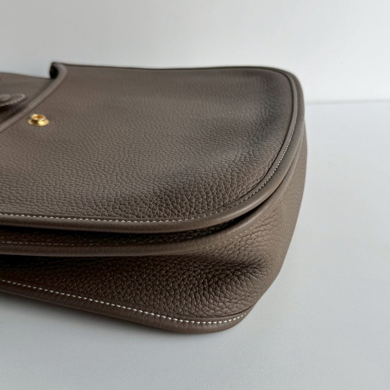 99新🆕Hermès 愛馬仕 Evelyne 29 大象灰金釦-6
