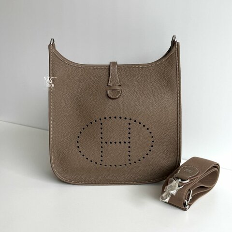 閒置新✨Hermès 愛馬仕 Evelyne 29 大象灰銀釦