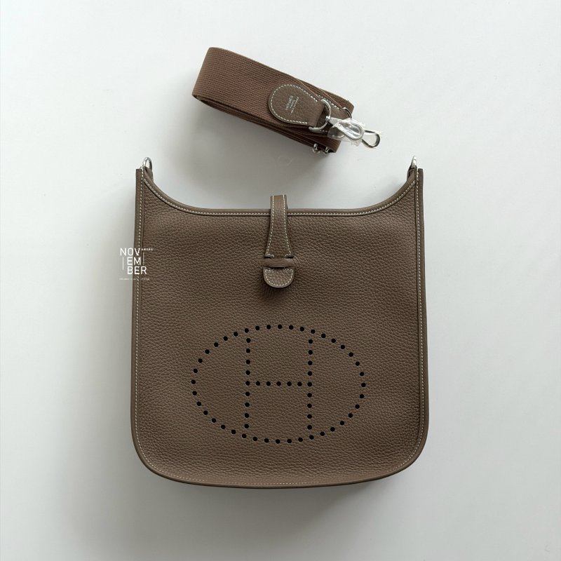 閒置新✨Hermès 愛馬仕 Evelyne 29 大象灰銀釦-5