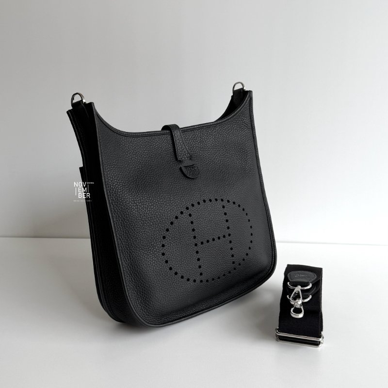 閒置新✨Hermès 愛馬仕 Evelyne 29 黑色銀釦-1