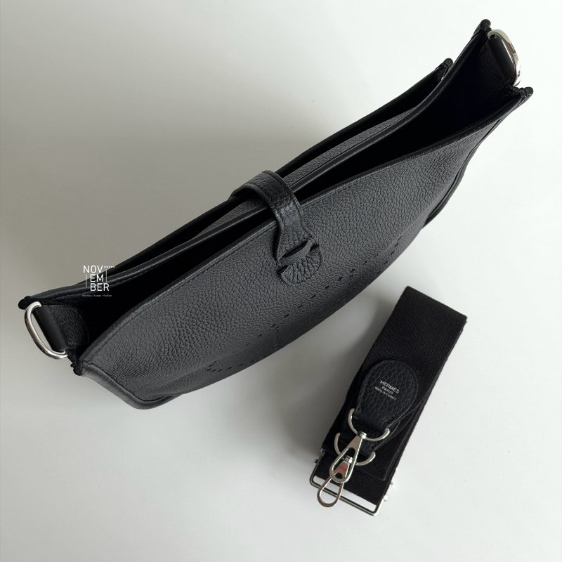 閒置新✨Hermès 愛馬仕 Evelyne 29 黑色銀釦-2