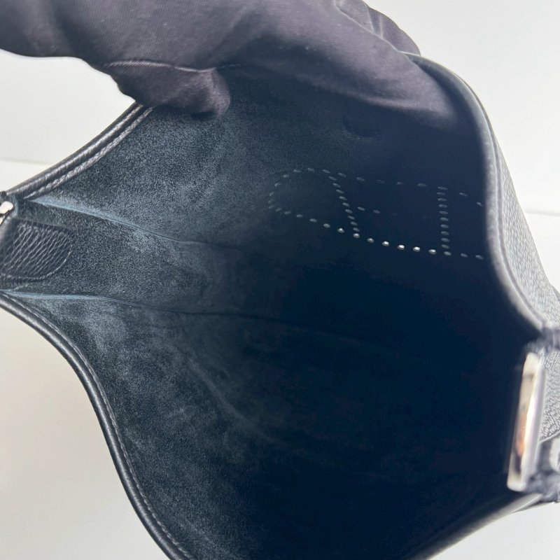 閒置新✨Hermès 愛馬仕 Evelyne 29 黑色銀釦-16