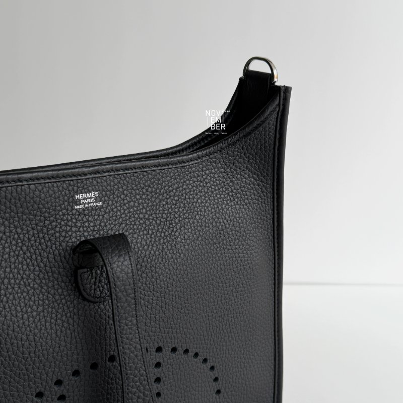 閒置新✨Hermès 愛馬仕 Evelyne 29 黑色銀釦-4
