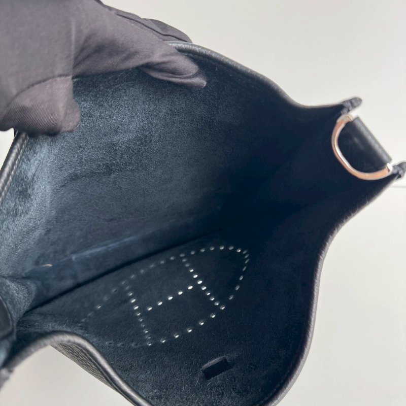 閒置新✨Hermès 愛馬仕 Evelyne 29 黑色銀釦-14