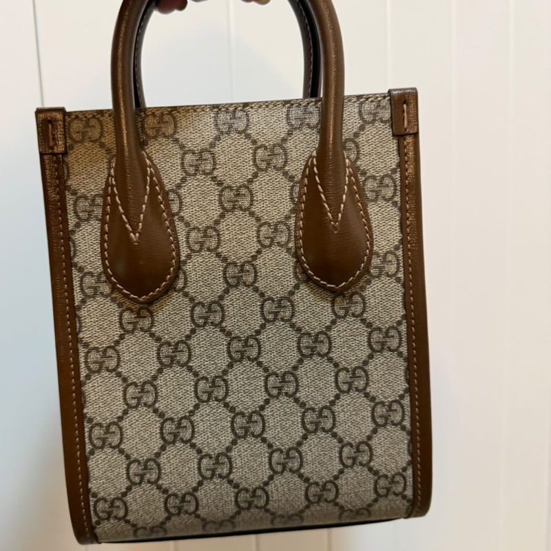 GUCCI Interlocking G 迷你手提袋|琴譜包🤎-3