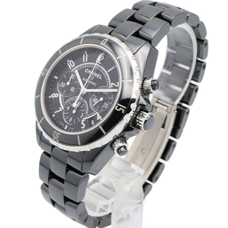 香奈兒 J12 計時腕錶，男士，黑色，陶瓷，H0940-1