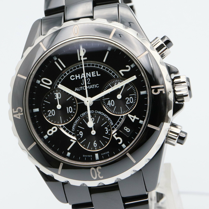 香奈兒 J12 計時腕錶，男士，黑色，陶瓷，H0940-2