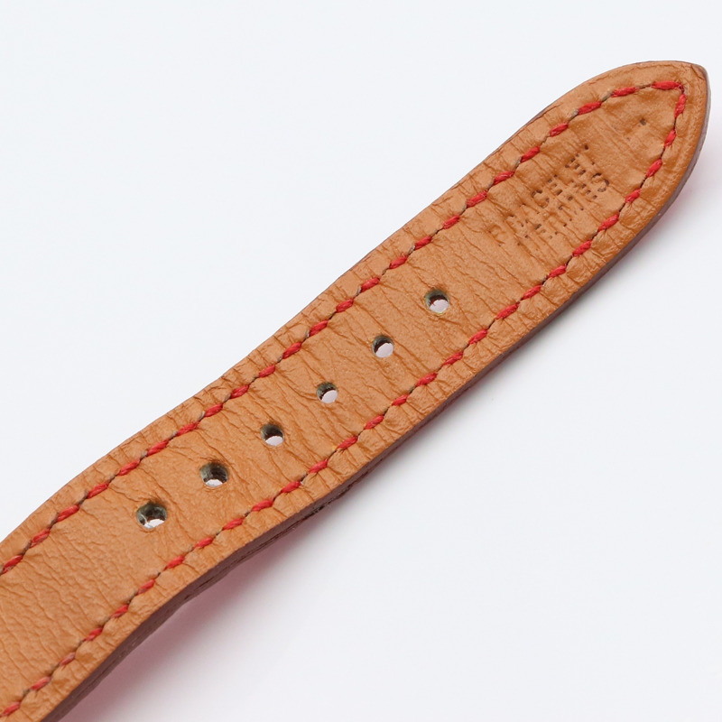 愛馬仕 Kelly 女士腕錶，鍍金款，皮革錶帶，紅色，KE1.201-13