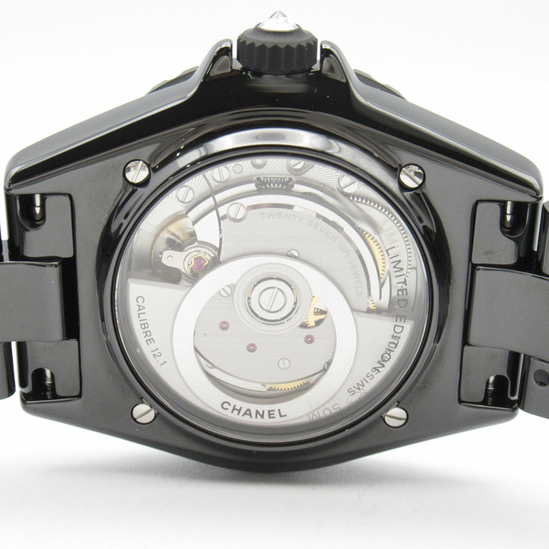 香奈兒 Mademoiselle J12 Couture 陶瓷男士腕錶，黑色，H9761-4