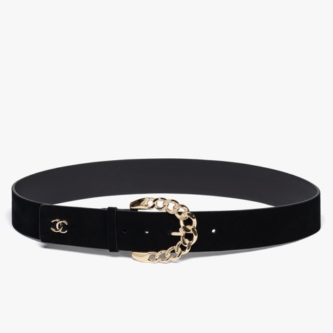 Chanel香奈兒25最新絲絨小牛皮皮帶