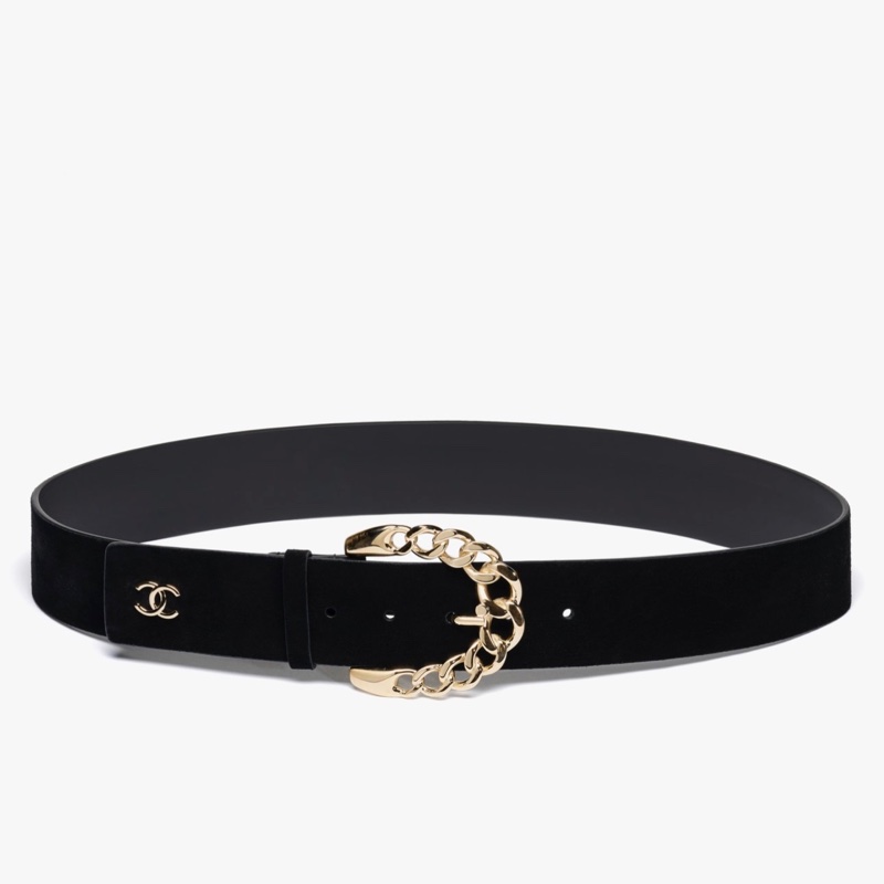 Chanel香奈兒25最新絲絨小牛皮皮帶-0