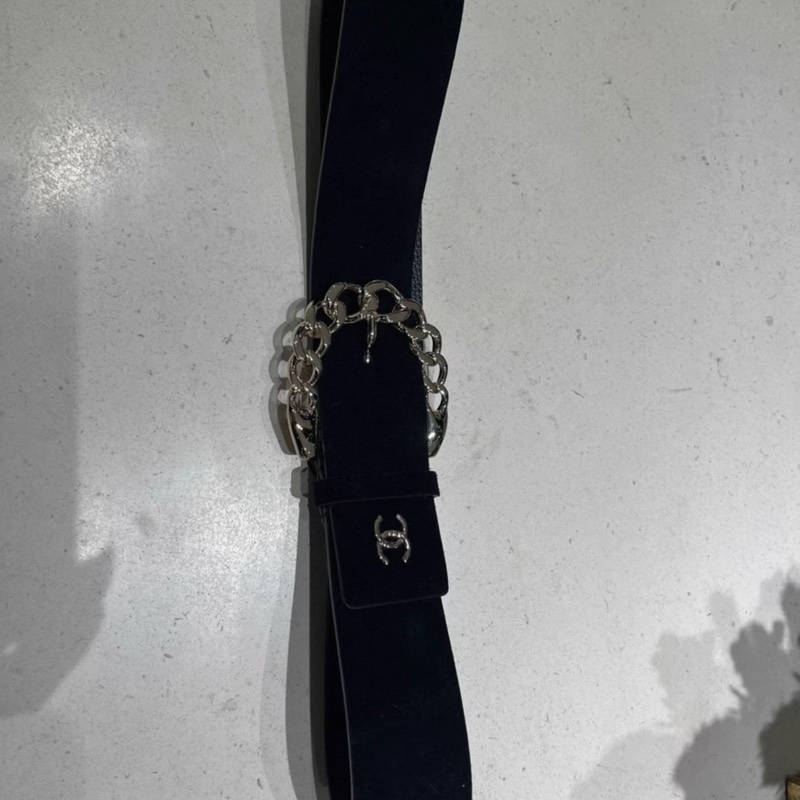 Chanel香奈兒25最新絲絨小牛皮皮帶-1