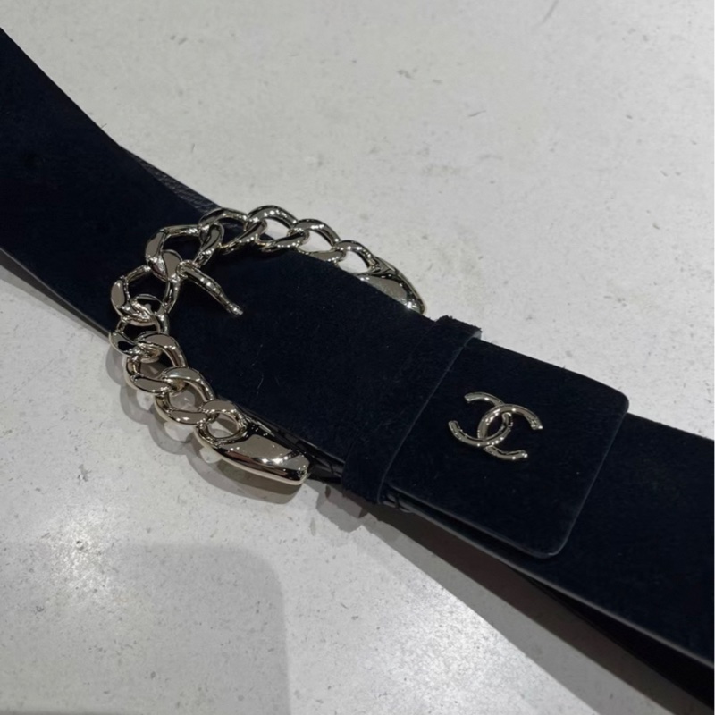 Chanel香奈兒25最新絲絨小牛皮皮帶-2