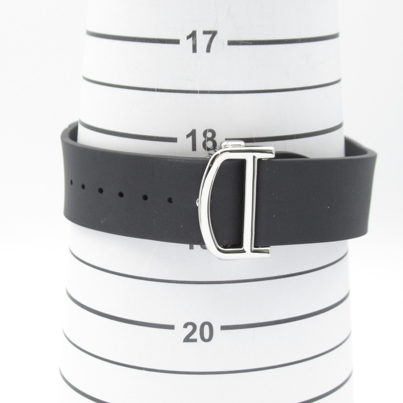 卡地亞 Santos de Chronograph XL 男士腕錶，不鏽鋼錶殼，橡膠錶帶，灰色 (WSSA0078)-7