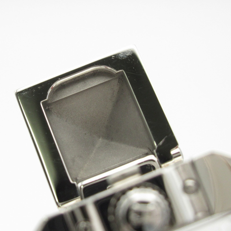 愛馬仕迷你美度腕錶，不鏽鋼錶殼鑲鑽，皮革錶帶，銀色，女士款，ME2.131-9