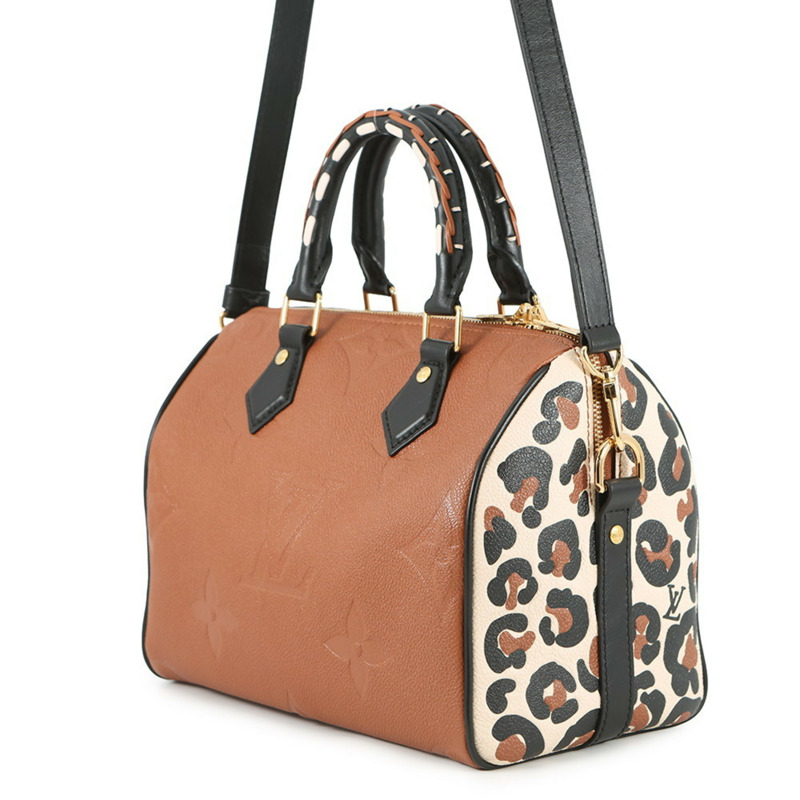 路易威登 Monogram Empreinte Speedy Bandouliere 25 手提包 M45840 2way 肩包 豹紋 2021-1