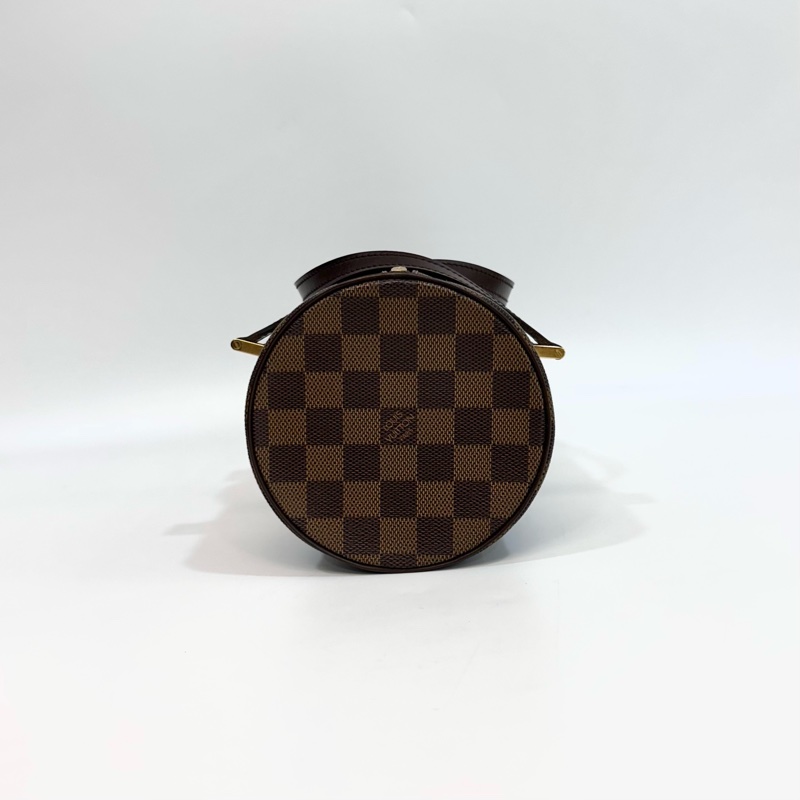 🔥路易威登圓筒包26LV咖棋盤格金釦Papillon PM圓筒包 N51304-8