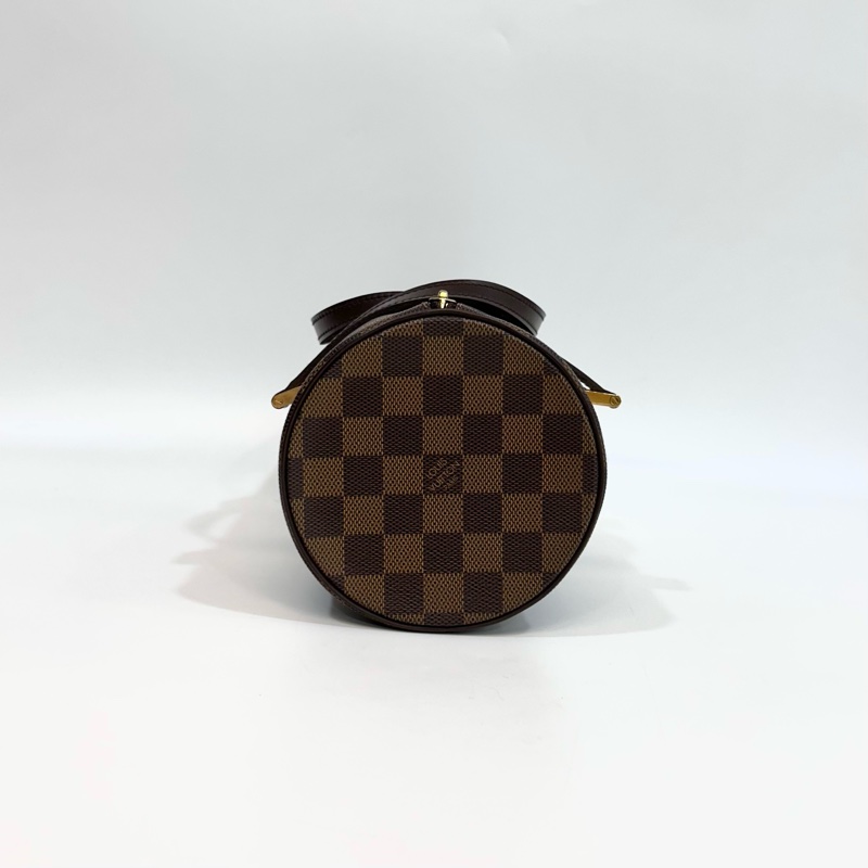 🔥路易威登圓筒包26LV咖棋盤格金釦Papillon PM圓筒包 N51304-9